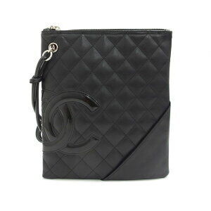 CHANEL Cambon Line Shoulder Bag Leather Black BL ITTI